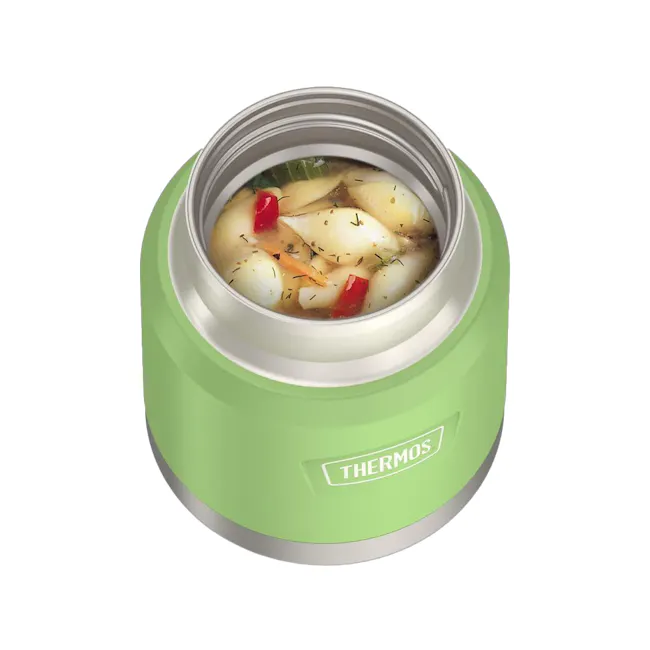 Thermos® ICON™ Kids Food Jar 12oz with Foldable Spoon (IS3102) - Lime Green - 2