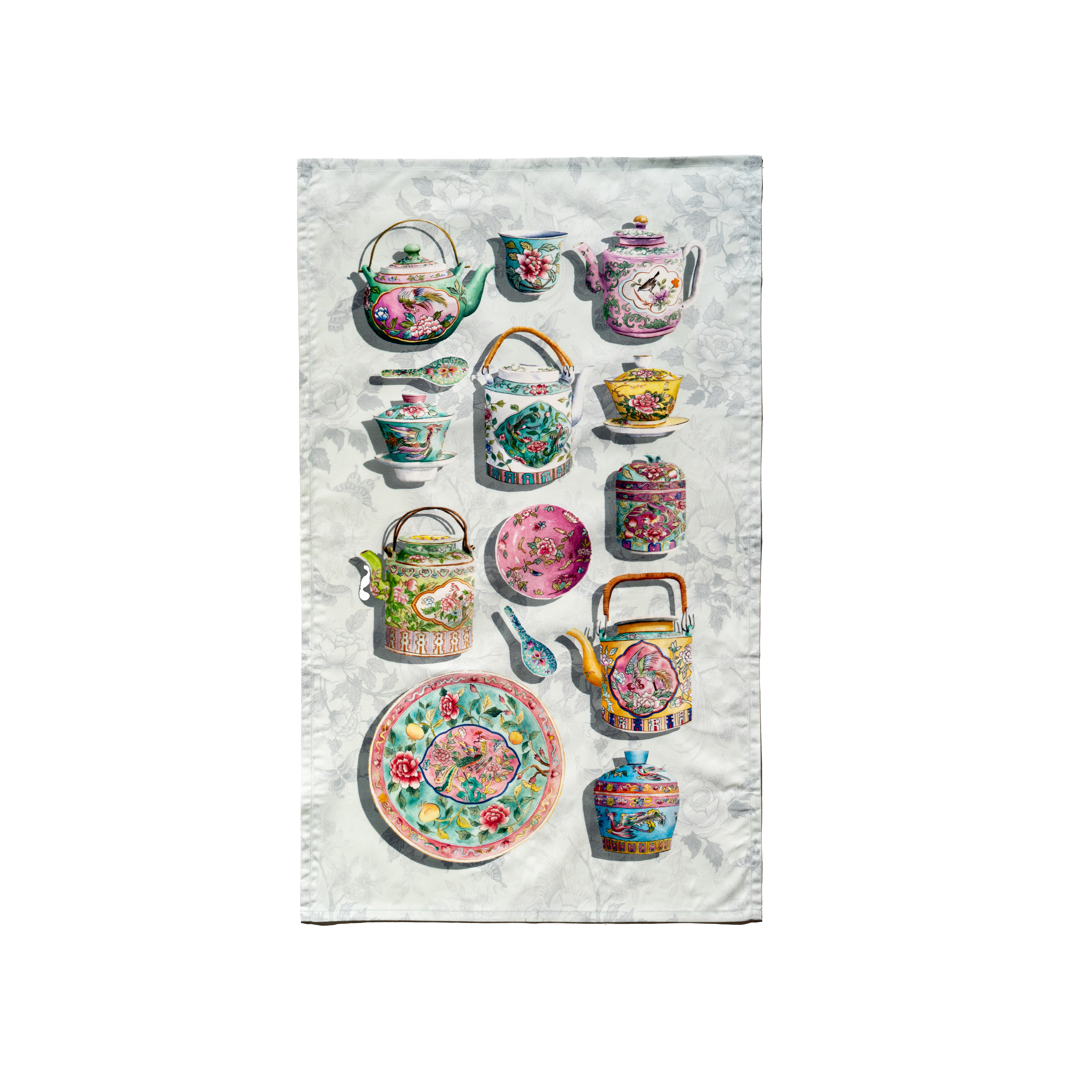 Singlapa Peranakan Teapots Tea Towel