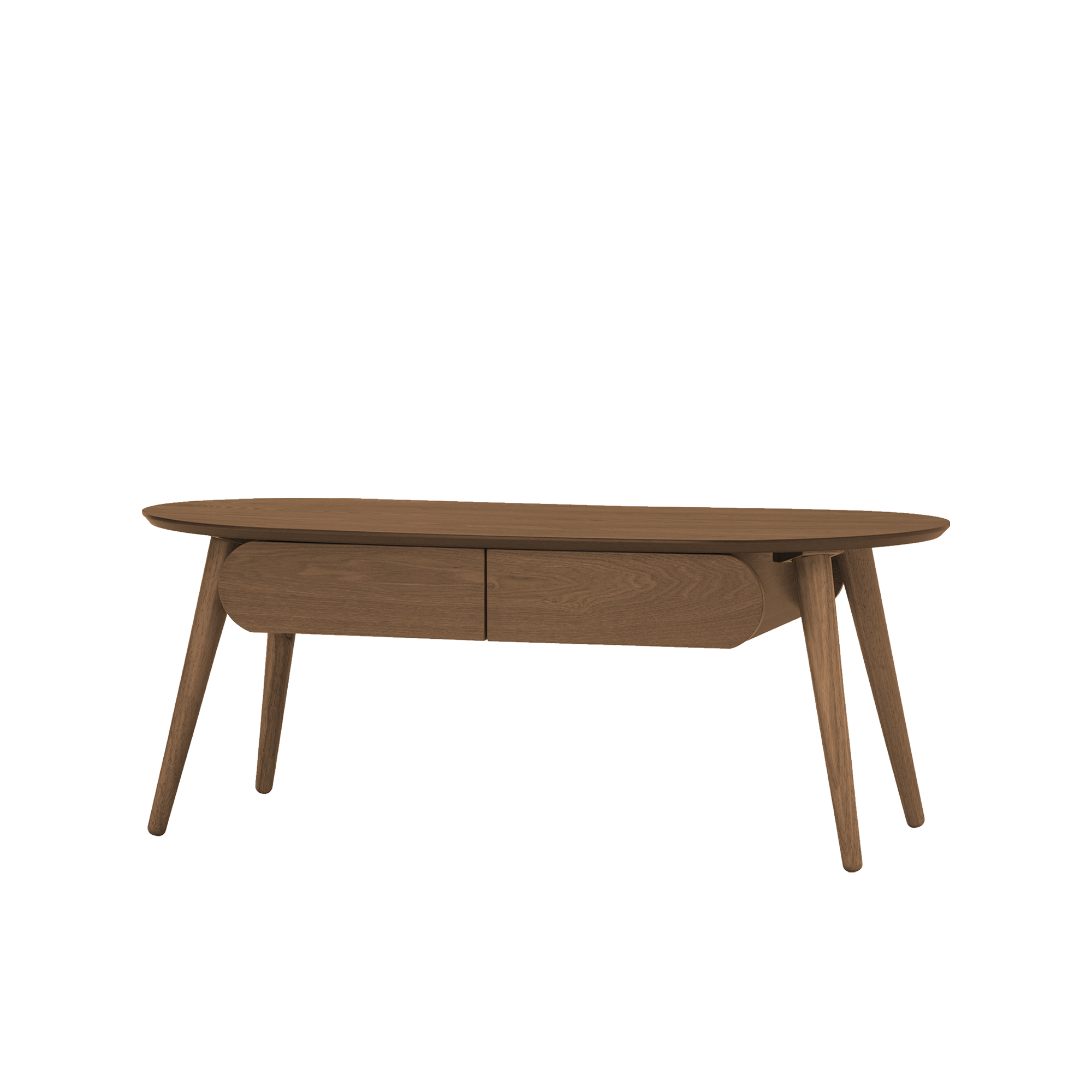 Ora Twin Drawer Coffee Table 1.2m - Cocoa