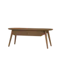 Ora Twin Drawer Coffee Table 1.2m - Cocoa