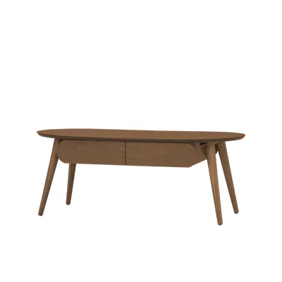 Ora Twin Drawer Coffee Table 1.2m - Cocoa