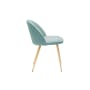 Chloe Dining Chair - Oak, Aquamarine - 1
