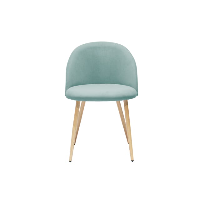 Chloe Dining Chair - Oak, Aquamarine - 3