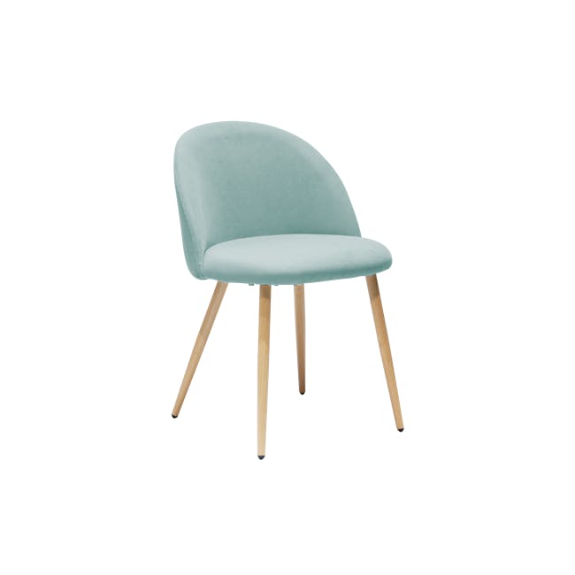 Chloe Dining Chair - Oak, Aquamarine - 0