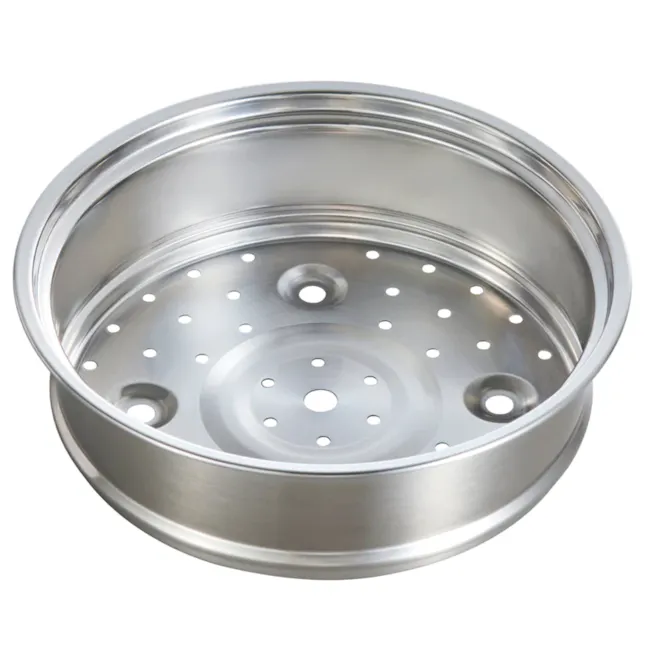 BRUNO Compact Multi Grill Pot - Blue Green - 9 - Stainless steel bowl with perforated bottom, round shape, central hole
