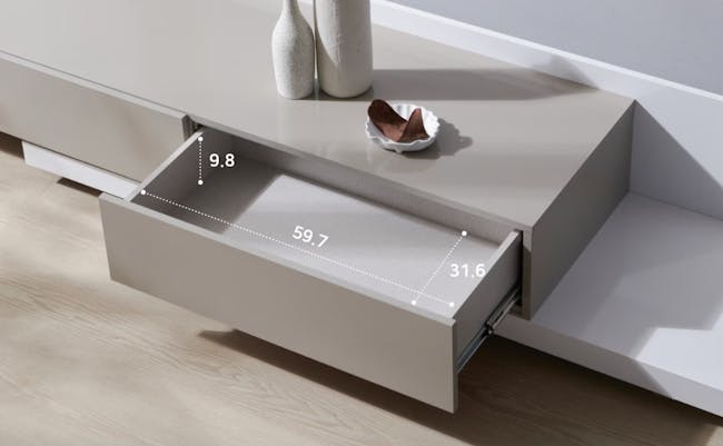 (As-is) Bryson Extendable TV Console 2.3m-3.3m - White - 21