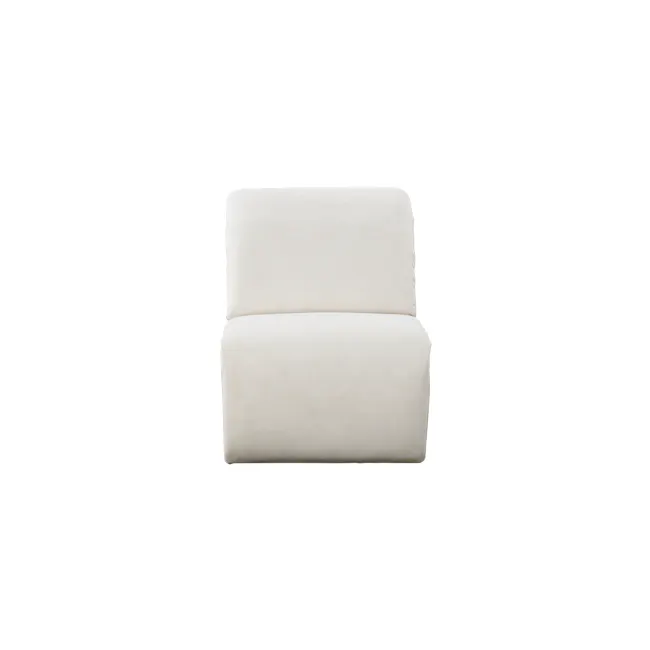 Harmony Armless Unit - Pearl River (Scratch Resistant) - 1 - Cream-colored, plush, modern, minimalist, cozy, comfortable
