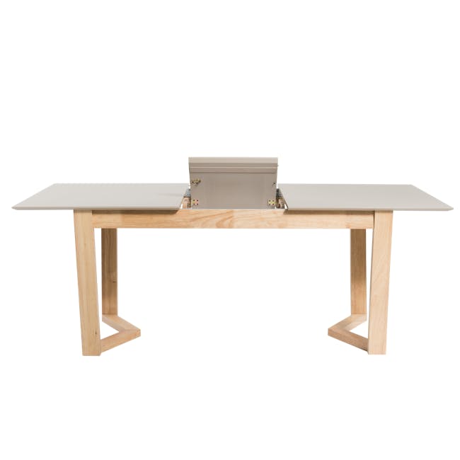 Meera Extendable Dining Table 1.6m-2m - Natural, Taupe Grey - 11