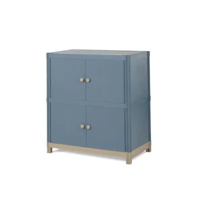 Flo 4-Door Low Storage Cabinet - Fog
