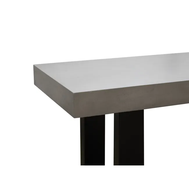 Titus Concrete Bench 1.6m - 13 - Modern minimalist table, concrete texture, sleek design, industrial aesthetic, contemporary