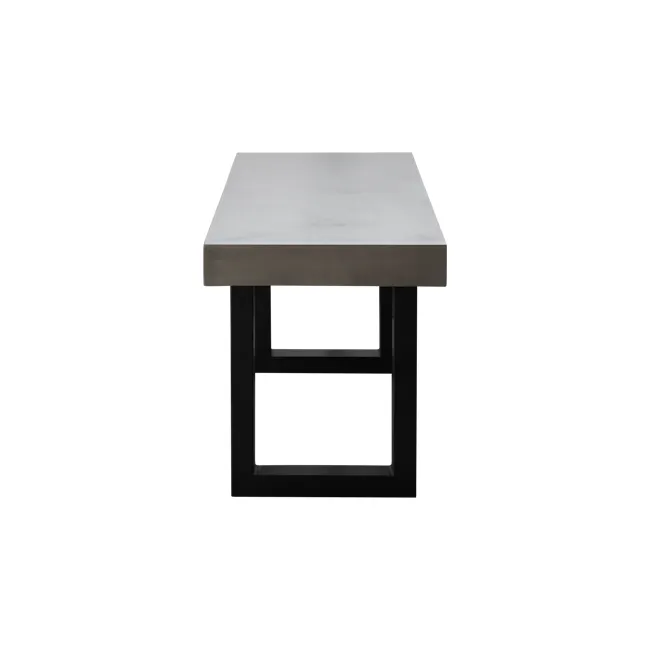 Titus Concrete Bench 1.6m - 12 - Modern minimalist table, sleek black frame, abstract geometric design, contemporary