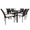 Boulevard Outdoor Dining Set with 6 Chair - White Cushion