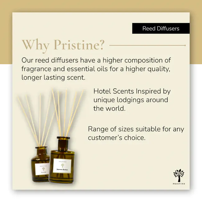 Pristine Aroma Reed Diffuser 50ml - Lemongrass (Garden Scent) - 8 - Reed diffusers, higher composition, fragrance