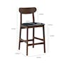 Lennox Counter Chair - Walnut, Navy - 12