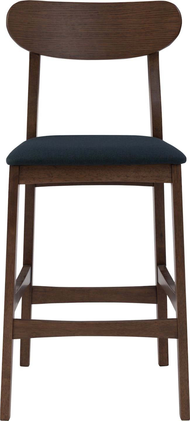 Lennox Counter Chair - Walnut, Navy - 3