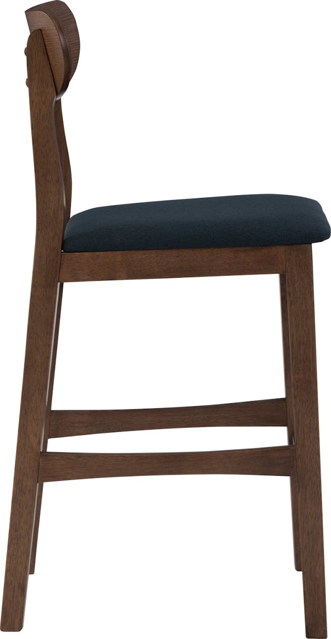 Lennox Counter Chair - Walnut, Navy - 4