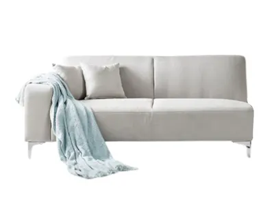 Macaron 3 Seater Left Arm Chaise Sofa - Light Grey (Pet Friendly)