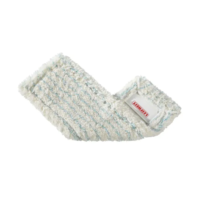 Leifheit Wiper Cover Profi Cotton Plus - 1 - Soft, fluffy, white and blue striped towel, fluffy texture, ribbed edge, cozy