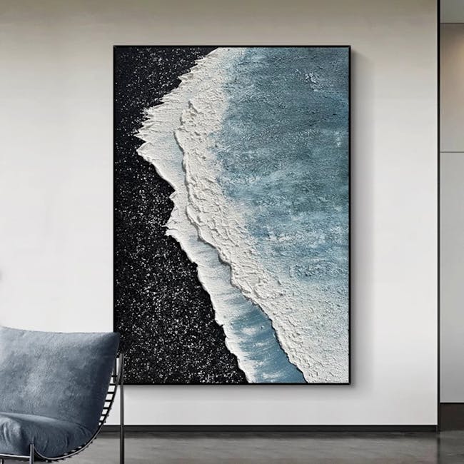 Celestial Shore 3D Textured Painting 90 x 120 cm - 2