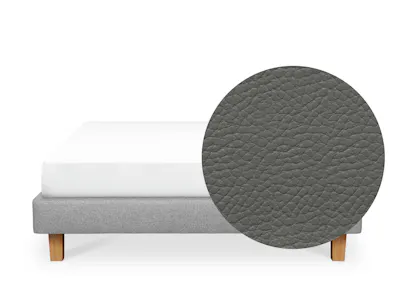 Vera Queen Divan Bed - Stone (Faux leather)