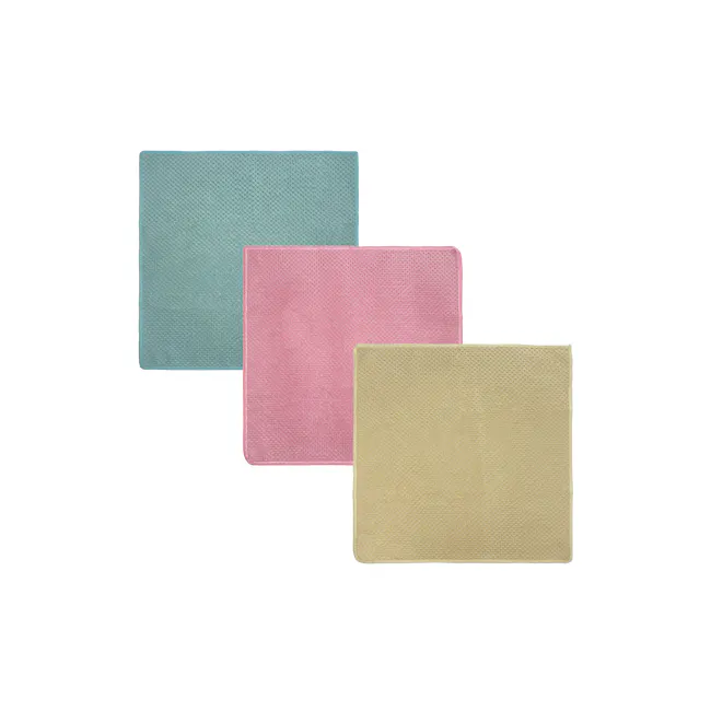 Milton Home Kitchen Microfiber Square Towel (3 Pieces) - Pastel - 1
