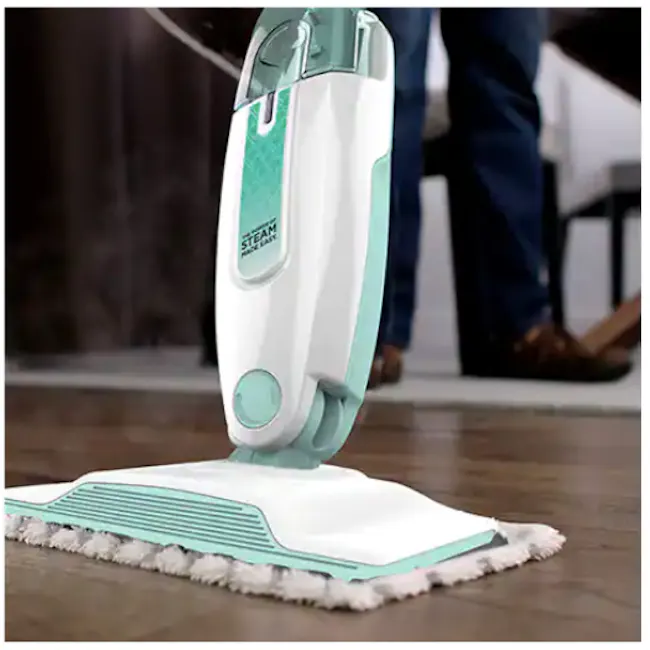 Shark Steam Mop - 3 - White and teal electric floor cleaner, handheld model, automatic cleaning, soft microfiber pad