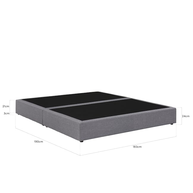 ESSENTIALS King Box Bed - Grey (Fabric) - 3
