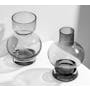 Gourd Shape Grey Glass Vase (Set Of 2) - 2