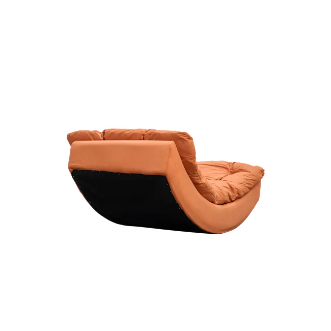Luna Rocking Lounge Chair - Rust Orange - 6