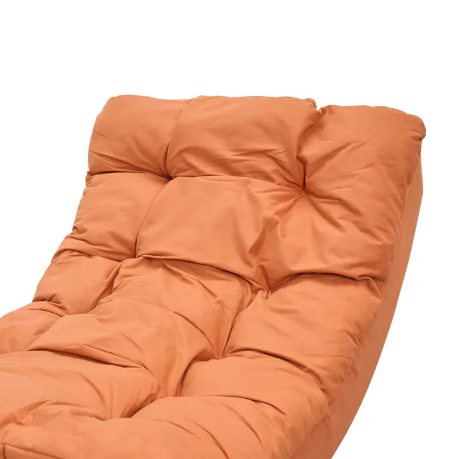 Luna Rocking Lounge Chair - Rust Orange - 8