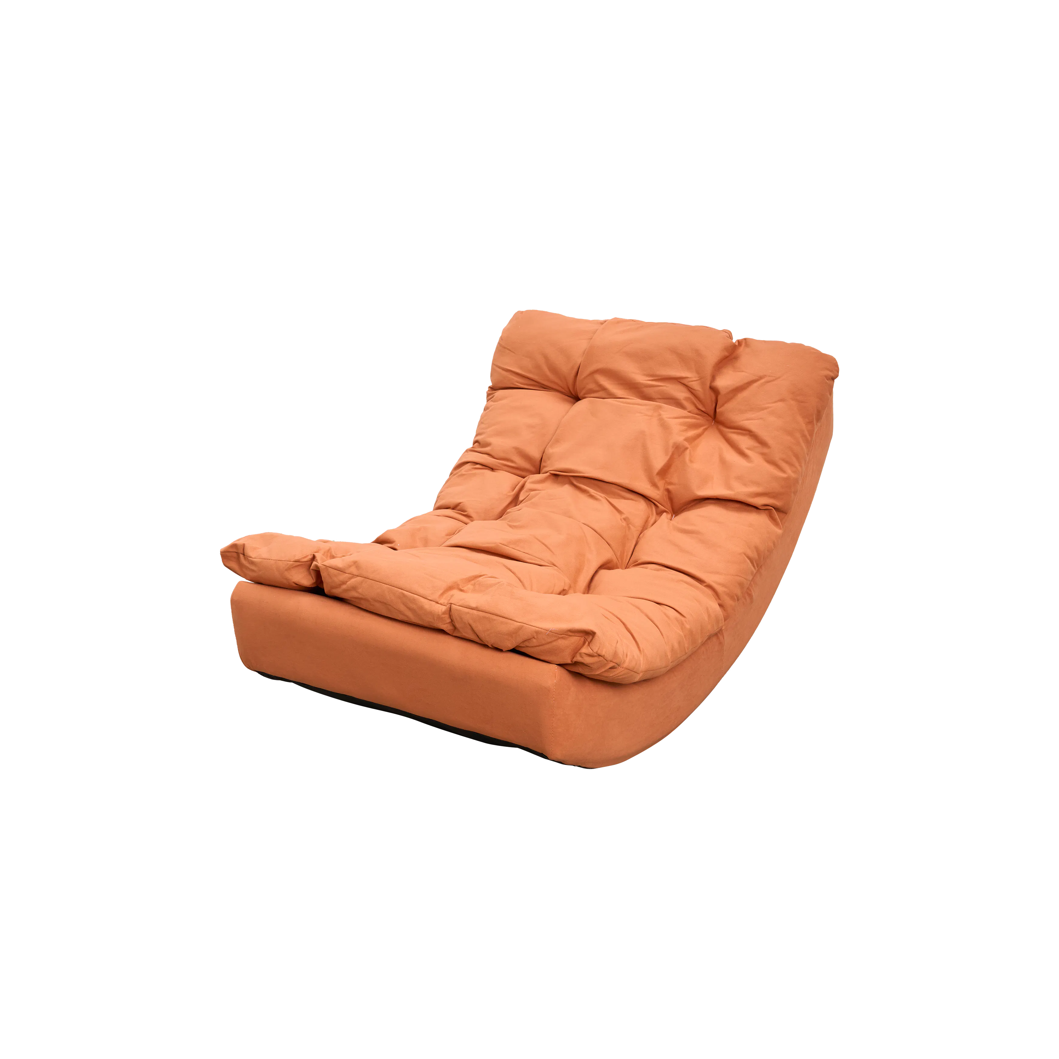 Luna Rocking Lounge Chair - Rust Orange