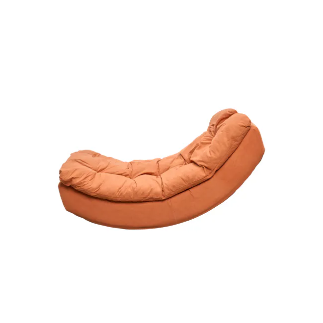 Luna Rocking Lounge Chair - Rust Orange - 4