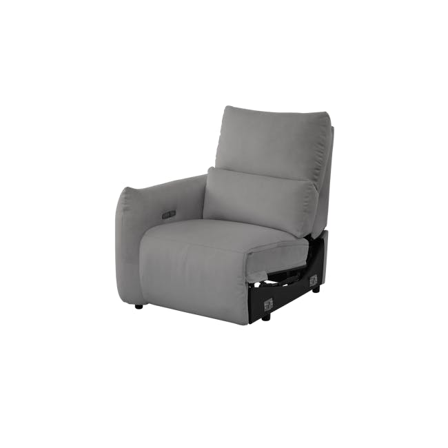 Lloyd Left Arm Power Recliner Unit - Night Sky (Scratch Resistant) - 2 - Grey upholstered recliner, modern design