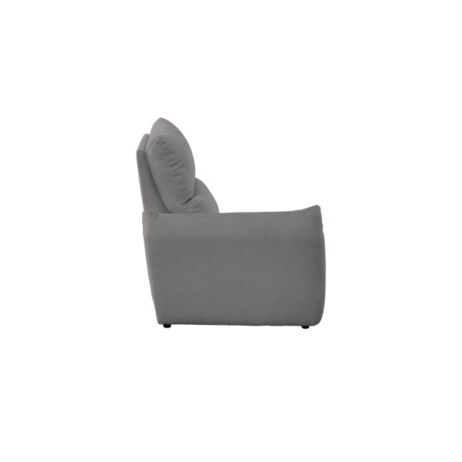 Lloyd Left Arm Power Recliner Unit - Night Sky (Scratch Resistant) - 5 - Modern gray sofa, minimalist design, comfortable
