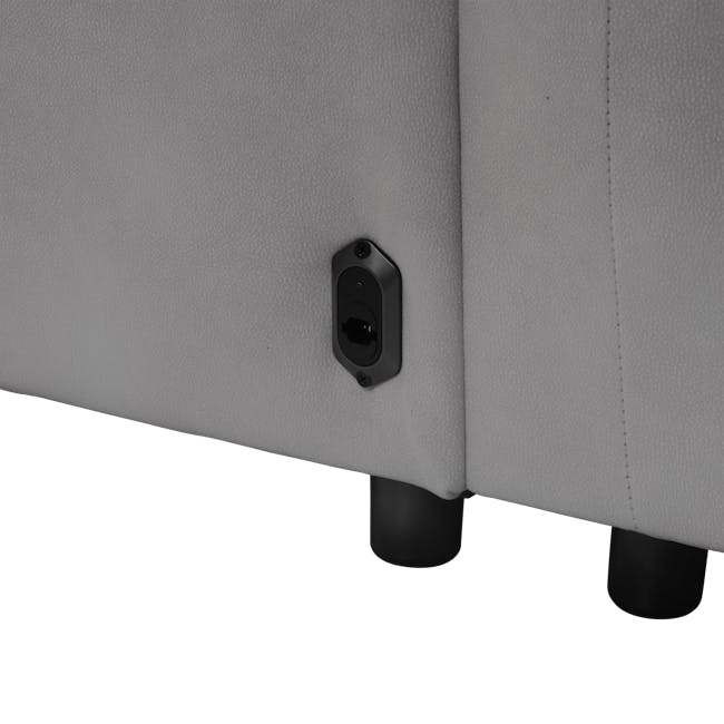 Lloyd Left Arm Power Recliner Unit - Night Sky (Scratch Resistant) - 9 - Sleek black camera mount on gray fabric surface