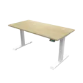 Signature Standing Desk 1.8m - White, Maple Ivory