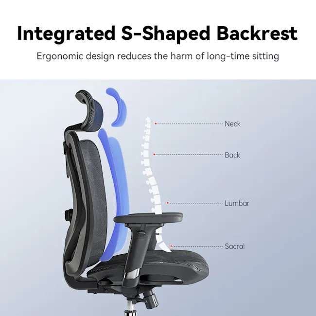 Sihoo M57 Ergonomic Chair - Black - 7