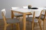 (As-is) Charmant Dining Table 1.4m - Natural, White - 6 - 12