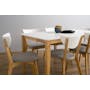(As-is) Charmant Dining Table 1.4m - Natural, White - 6 - 12