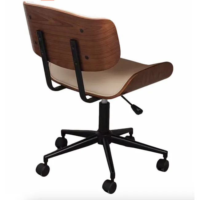 Edson Mid Back Office Chair - Black (Faux Leather) - 10