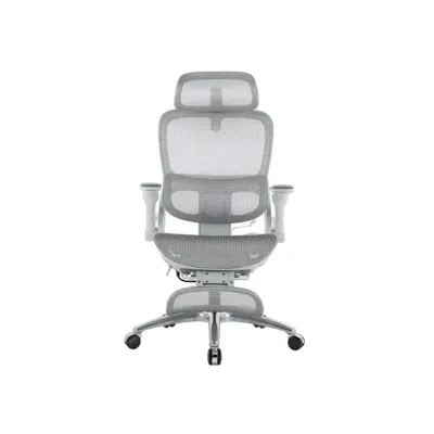 Sihoo B300 Pro Ergonomic Chair With Leg Rest - White/Grey