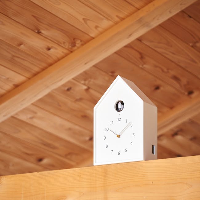 Birdhouse Clock - White - 1