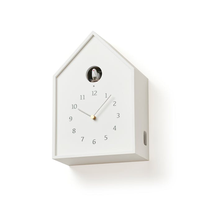 Birdhouse Clock - White - 3
