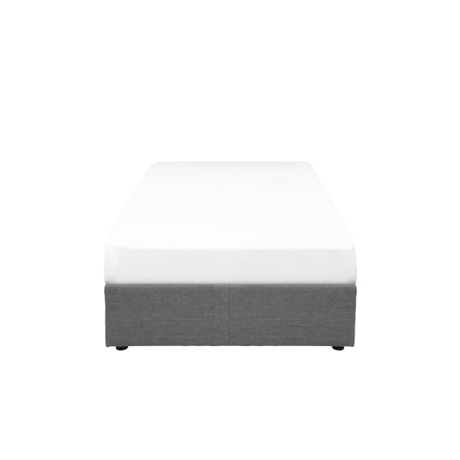 ESSENTIALS Super Single Box Bed - Grey (Fabric) - 0