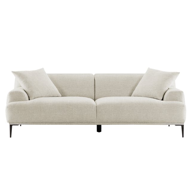 Brielle 3 Seater Sofa in Pearl River with Galen Lounge Chair in Ash Grey - 1
