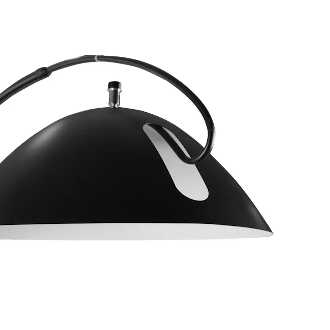 Jimmi Arched Floor Lamp - 4 - black and white lamp, sleek design, modern style, abstract shape, minimalist aesthetic