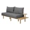 Nara 2 Seater Sofa with Side Table - Grey - 5