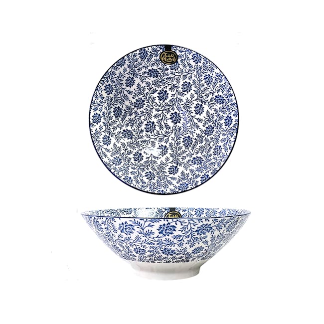 Table Matters Floral Blue Ramen Bowl (2 Sizes) - 0
