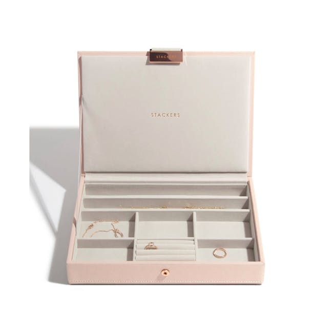 Stackers Classic Jewellery Box with Lid - Blush - 0