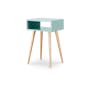 (As-is) Bowen Bedside Table - Natural, Mint Green - 1 - 0